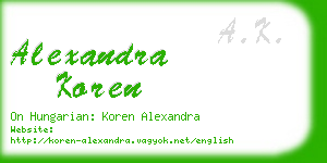 alexandra koren business card